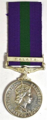 Lot 34 - A General Service Medal 1918-62, with clasp MALAYA, awarded to 22274373 CFN.T.MAKIN. REME.