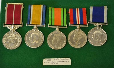 Lot 45 - A First/Second World War BEM Group of Five Medals, comprising British Empire Medal, awarded to...