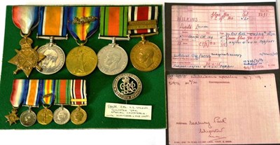 Lot 51 - A First/Second World War Group of Five Medals, awarded to 2491 CPL/(Later Lieutenant)...