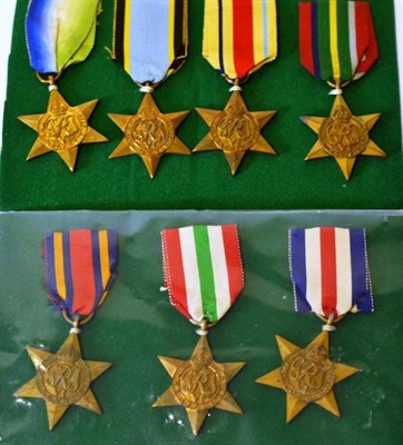 Lot 54 - Seven Single Second World War Medals, comprising Atlantic Star, copy of Air Crew Europe Star,...