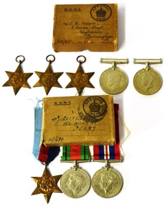 Lot 55 - A Second World War Group of Five Medals, comprising 1939-45 Star, Africa Star, Italy Star,...