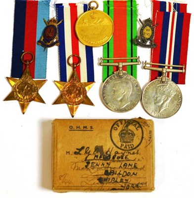 Lot 66 - A Second World War Group of Four Medals, comprising 1939-45 Star, France and Germany Star,...