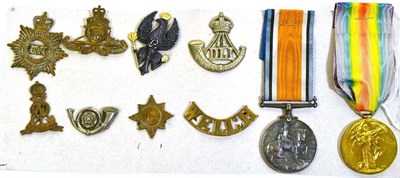 Lot 70 - A First World War Pair, awarded to 37818 PTE.J.D.SMITH. YORK & LANC.R., comprising British War...