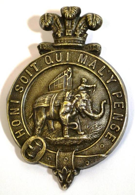 Lot 85 - An Edward VII Silver Tiger Hunt Presentation Badge, the reverse with a plate stamped PRESENTED...