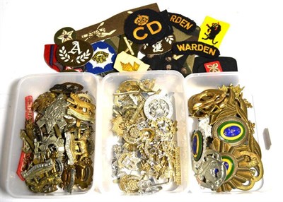 Lot 86 - A Quantity of Military Cap Badges, in brass, bi-metal and staybrite, including some restrikes,...