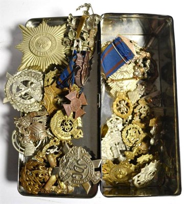 Lot 87 - A Collection of Approximately Forty Glengarry and Cap Badges, in white metal, brass and...