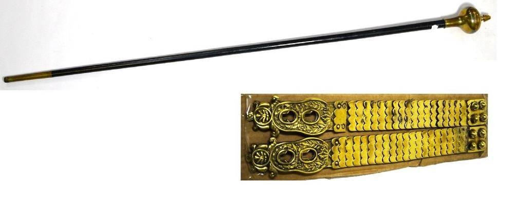 Lot 170 - A Bandsman's Ceremonial Mace, the brass globular head with spearhead pommel, on a tapering...