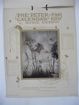 Lot 108 - Arthur Rackham The Peter Pan Calendar 1910, colour lithographs, printed for Hodder & Stoughton,...