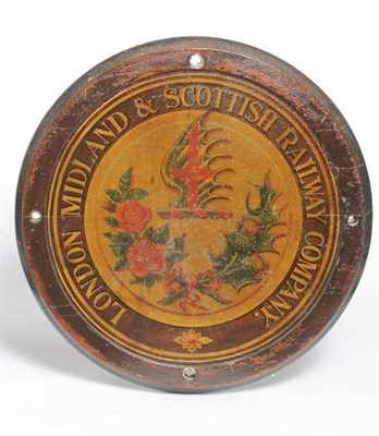 Lot 114 - A London Midland & Scottish Railway Company Coat of Arms, in gilt on a circular wall mounted...