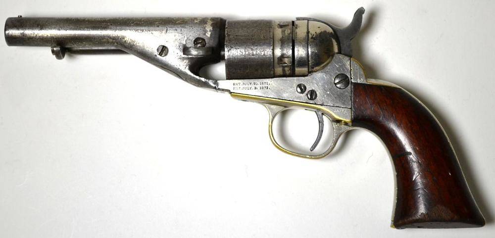 Lot 609 - A Colt .36 Rimfire Five Shot Revolver, the