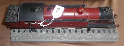 Lot 138 - Unknown Maker "O" Gauge Electric 3-Rail 4-6-4 Tank Locomotive, in Furness Railway maroon livery...