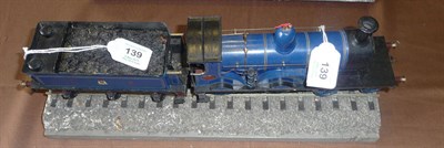 Lot 139 - Unknown Maker "O" Gauge Electric 3-Rail 4-4-0 No.1080 Locomotive and Six Wheel Tender, in...