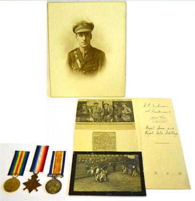 Lot 25 - A First World War Trio, comprising 1914-15 Star awarded to 27923 SJT.H.P.JENKINSON, R.F.A., British