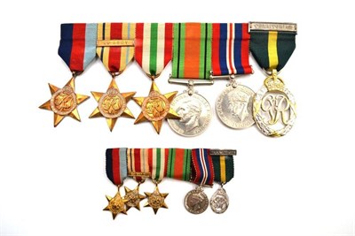 Lot 31 - A Second World War Group of Six Medals, comprising 1939-45 Star, Africa Star with 8TH ARMY...