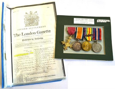 Lot 41 - A First/Second World War OBE Group of Four Medals, awarded to Captain John Sykes, 4th Battalion...