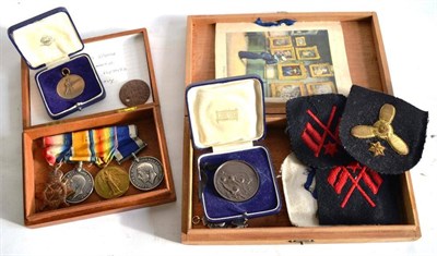 Lot 43 - A First World War Long Service Group of Four Medals, awarded to J.4062 A.H.C. SPOONER, L.TEL.,R.N.