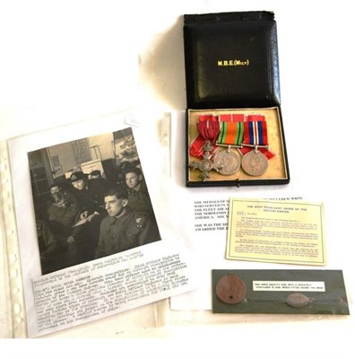 Lot 52 - A Second World War MBE Group of Three Medals, awarded to 12677 Second Officer Florence Mary...