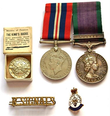 Lot 58 - A Pair of Medals, awarded to 22212823 SGT.R.H.MARCHANT. R.SIGNALS., comprising 1939-45 War...