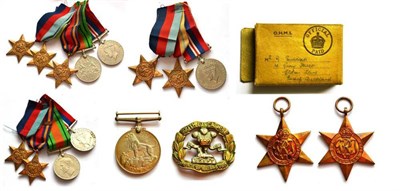 Lot 59 - A Second World War Trio, comprising 1939-45 Star, Africa Star and War Medal, with medal slip in box