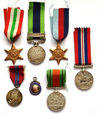 Lot 66 - A Pre and Second World War Group of Five Medals, comprising India General Service Medal 1908-35...