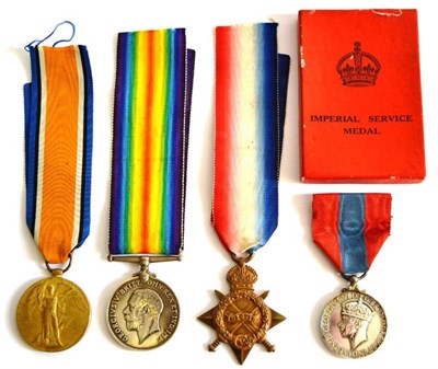 Lot 69 - A First World War Trio, awarded to 2607 PTE.R.HUNT. GLOUC:R., comprising 1914-15 Star, British...