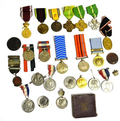 Lot 72 - A Collection of Twenty Four Medals and Medallions, comprising Six Belgian Medals:- Order of the...