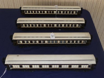 Lot 147 - Four Exley LNWR Twelve Wheel Bogie Coaches, comprising three dining cars and a sleeping saloon