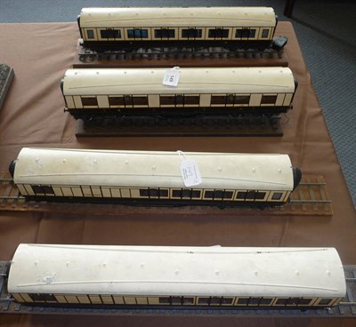 Lot 149 - Four Exley LNWR Eight Wheel Bogie Coaches, comprising first, third and two third brake coaches