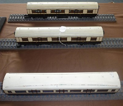 Lot 150 - Three Exley LNWR Eight Wheel Bogie Coaches, comprising first and third