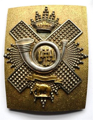 Lot 104 - A Victorian Officer's Brass Shoulder Belt Plate to the Highland Light Infantry Territorial...