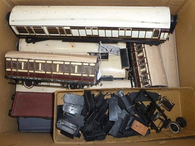 Lot 152 - Eleven Items of "O" Gauge Rolling Stock, various makers and liveries including two Peeley goods...