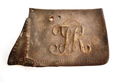 Lot 139 - A Jacobite Relic from the Battle of Boyne - a Leather Harness Panel, possibly part of a saddle...