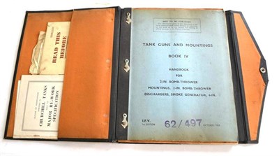 Lot 140 - A Second World War Churchill III & IV Instruction Book, the black folder containing the instruction