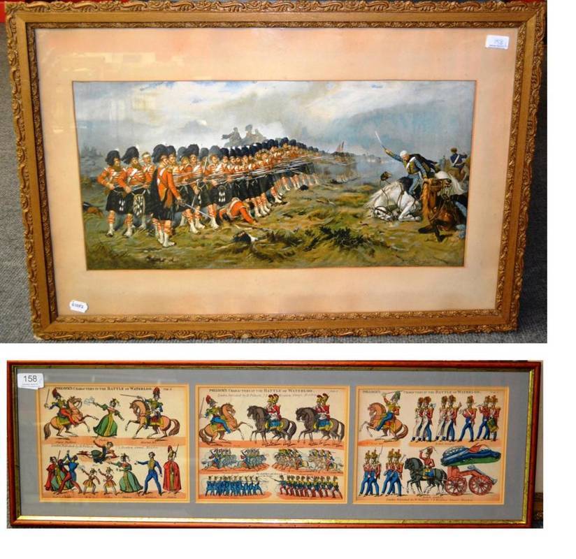 Lot 158 - After Robert Gibb - `The Thin Red Line', a scene from the Battle of Balaclava showing the 93rd...