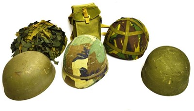 Lot 182 - A British Second World War Dispatch Rider's Helmet, with textured green paint, the leather...