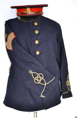 Lot 190 - A First World War No.1 Dress Blue Tunic, to a Sergeant of the Royal Artillery, with brass...