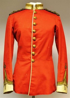 Lot 194 - A Victorian Scarlet Tunic to a 2nd Lieutenant of the Derbyshire and Royal Sherwood Foresters...