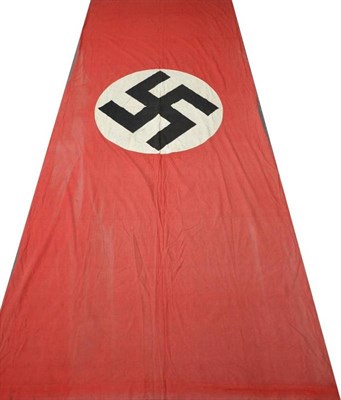 Lot 203 - A German Third Reich NSDAP Flag, the red cotton field applied on each side with a circular...