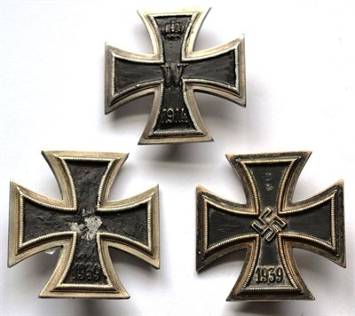 Lot 205 - Three Copy Iron Crosses, First Class, one First World War, two Second World War (3)