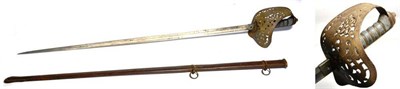 Lot 234 - A Victorian 1895 Pattern Infantry Officer's Sword, the 81.5cm single edge fullered steel blade...