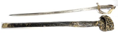 Lot 289 - A Victorian 1821 Pattern Artillery Officer's Sword, the 82.5cm single edge fullered steel blade...