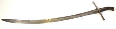 Lot 295 - A 19th Century Hungarian Sabre, with 74cm single edge curved fullered steel blade, the hilt...