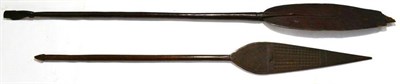 Lot 301 - A South Sea Islands Paddle Club, possibly Massim or Solomon Islands, the elongated leaf shape...