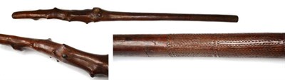 Lot 310 - A Massive Fijian Rootstock Club (Vunicau), with elongated roothead, tapering cylindrical haft,...