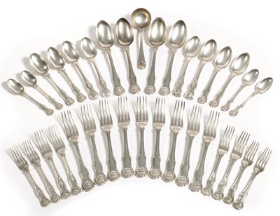 Lot 172 - A Composite Canteen of King's Pattern Flatware, mainly circa 1822-23, each piece bearing the...