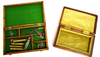 Lot 352 - A 19th Century Figured Mahogany Pistol Case, of plain rectangular form, the interior with later...