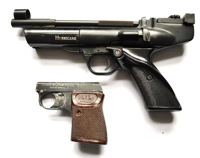 Lot 388 - PURCHASER MUST BE 18 YEARS OR OVER A Webley Hurricane .22 Calibre Air Pistol, no number, with black