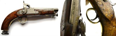 Lot 392 - A Victorian Coastguard/Sea Service Type Percussion Cap Pistol, the 15cm steel barrel with...