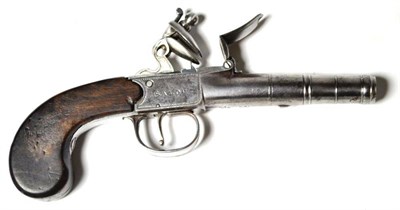 Lot 407 - A Queen Anne Flintlock Pocket Pistol by Stanton, Shropshire, the 5.5cm turn-off cannon barrel...