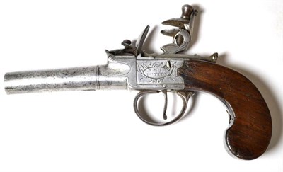 Lot 414 - An 18th/19th Century Flintlock Boxlock Pocket Pistol by S & I Dutton, Liverpool, the 6cm...